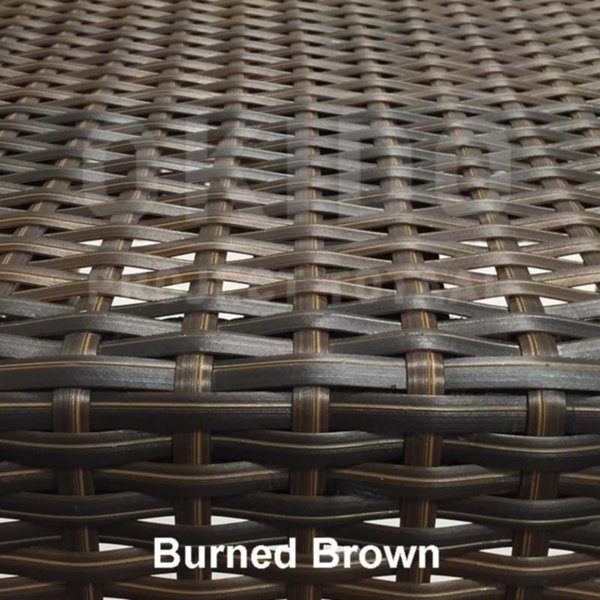 Kunststof wicker in kleur burned brown