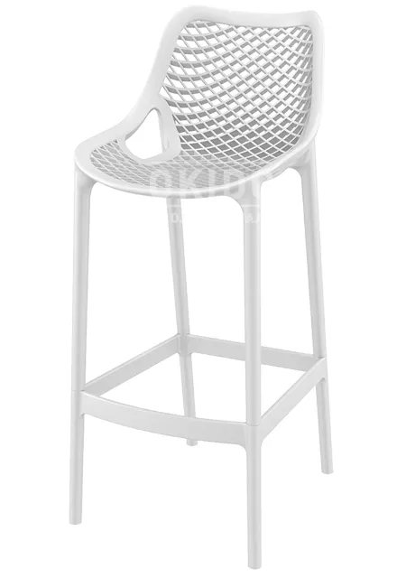 Ariane-barchair-white 1 Kunststof terras barkruk wit
